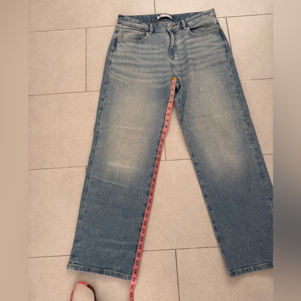 ZARA HIGH RISE Z1975 RELAXED FIT JEANS - Picture 8 of 10